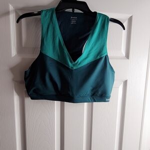 Reebok Teal and Navy Activewear Top